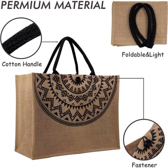 Tote Handmade Weaving Print Bohemian Print - Picture 5 of 6